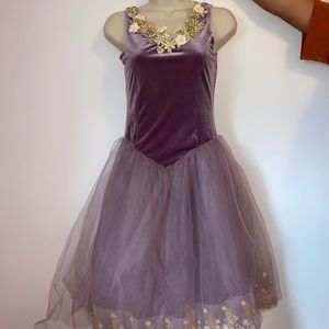 purple ballet costume